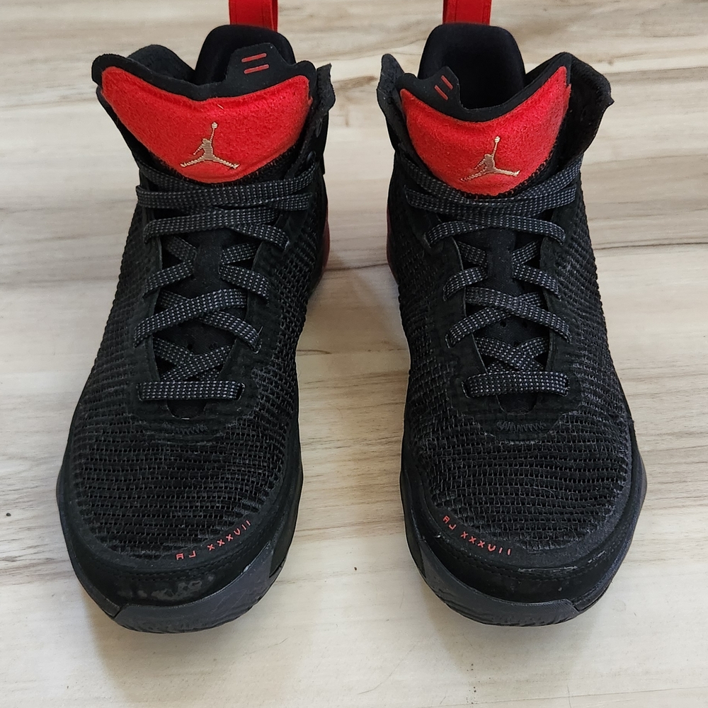 Jordan XXXVII Black and Metallic Gold Sneakers